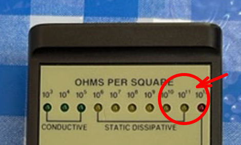 測定器の10の12乗にランプがついた!