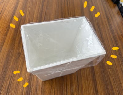 シンデレラフィットしたごみ箱