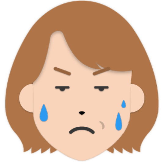 困っているニコニコばばあ