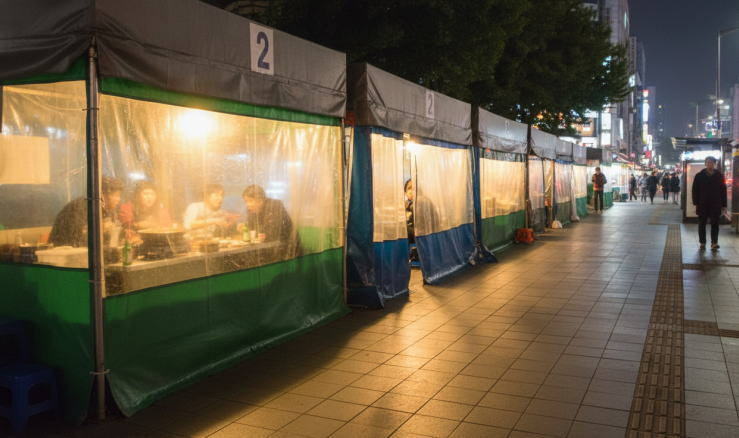 屋台が並んでる様子