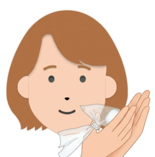 袋をもって訪ねているばばあ