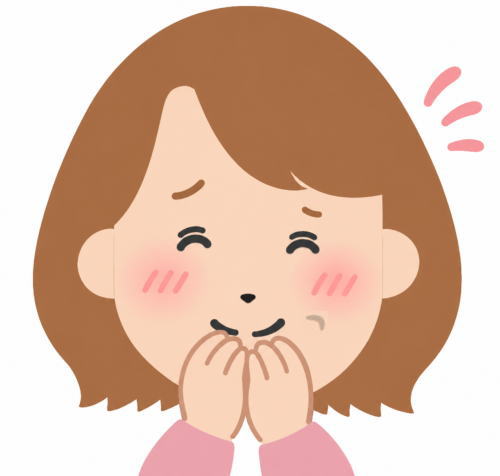 照れるニコニコばばあ