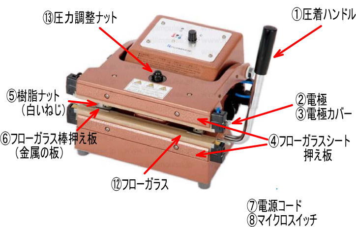 富士インパルスT型部品名称
