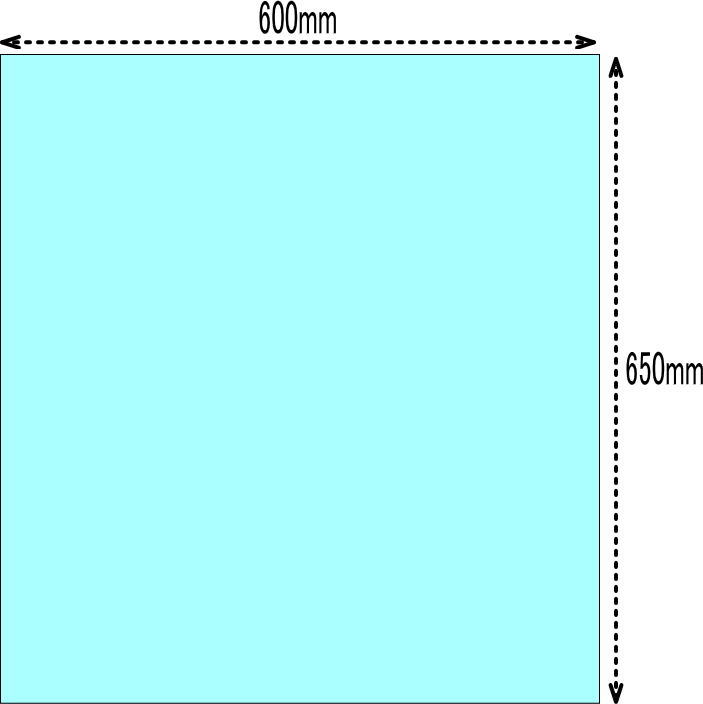 600x650mmサイズ表記