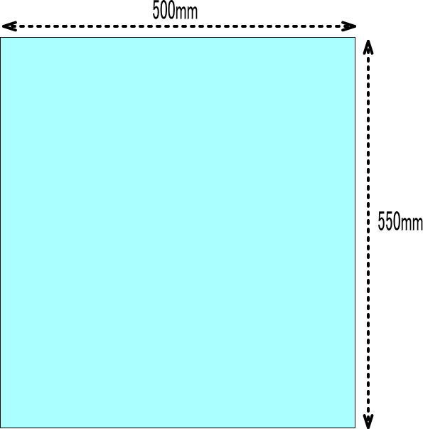 袋のサイズのイラスト
