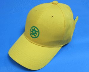 黄色のシンプルなデフレキャップの個通指導員帽子