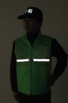 リフレクトベストの反射の様子