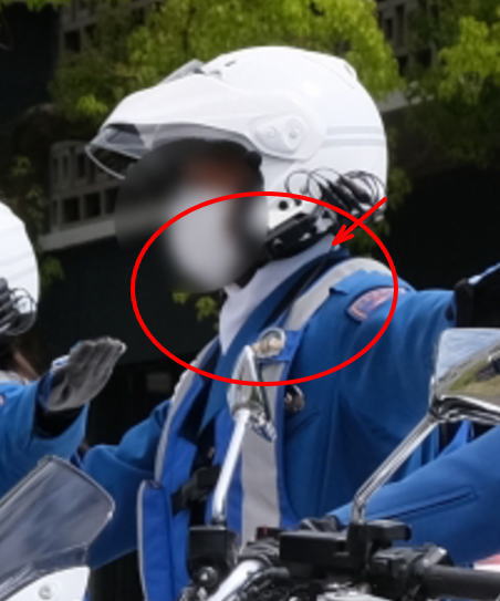 白バイ隊のマフラー