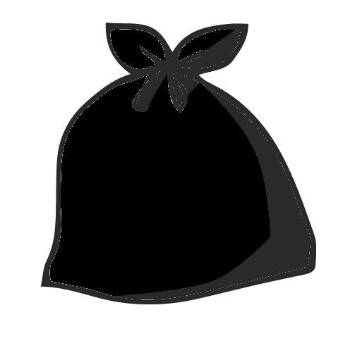 黒のポリ袋のイラスト