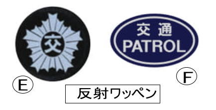 選べる2種類の反射交通ワッペン