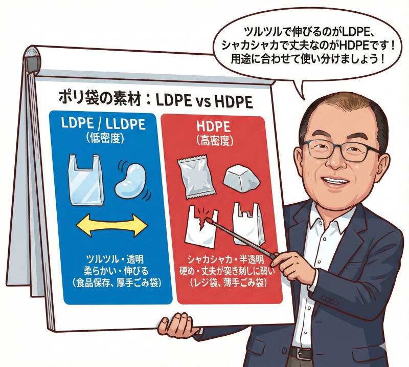 簡単に違いを説明する社長