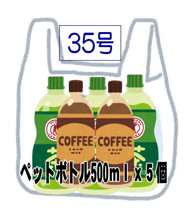35号レジ袋の目安