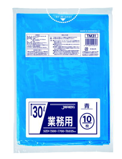 ジャパックス青色30l用ポリ袋TM31の画像