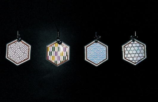 夜間で光って見える様子